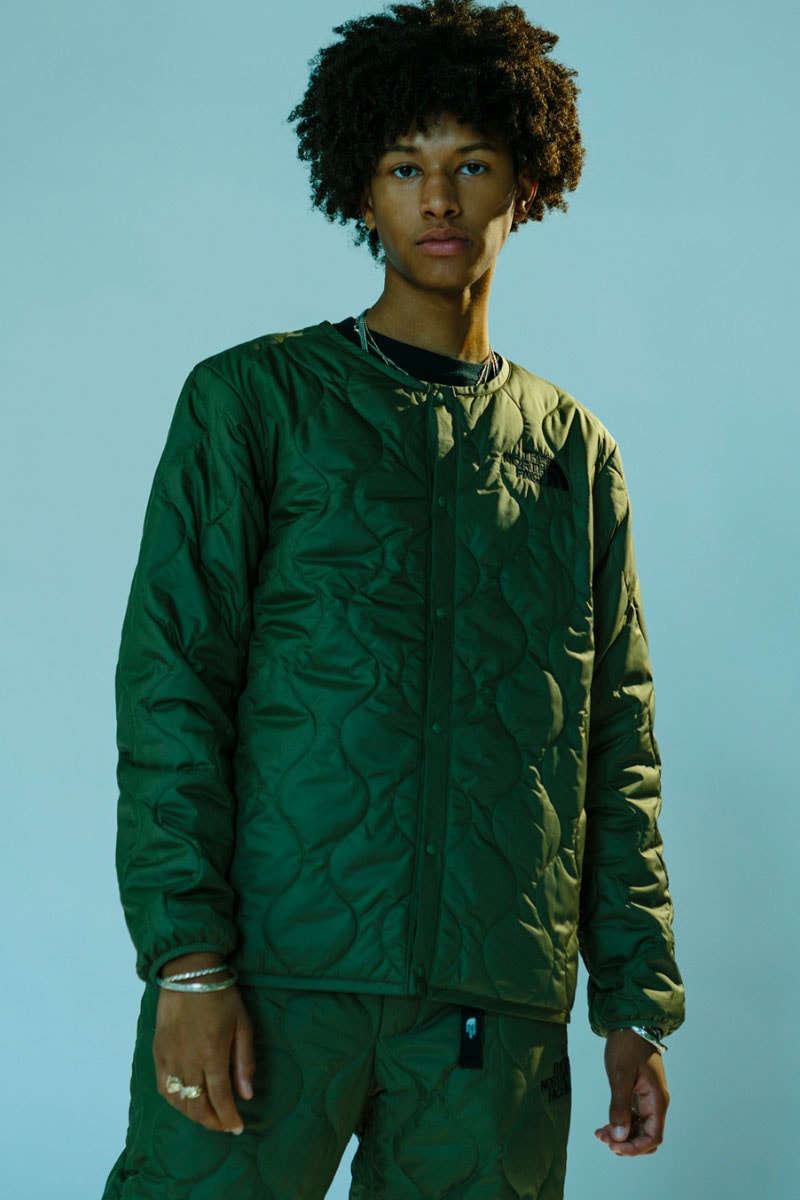 Kazuki Kuraishi The North Face Black HAVEN Editorial Series Collection Fall Winter 2018 SR GTX Jacket SS Light Down Jacket Charlie Pant Padded Cardigan Fleece Jacket pullover Delta Pant Olive Green Cosmic Blue