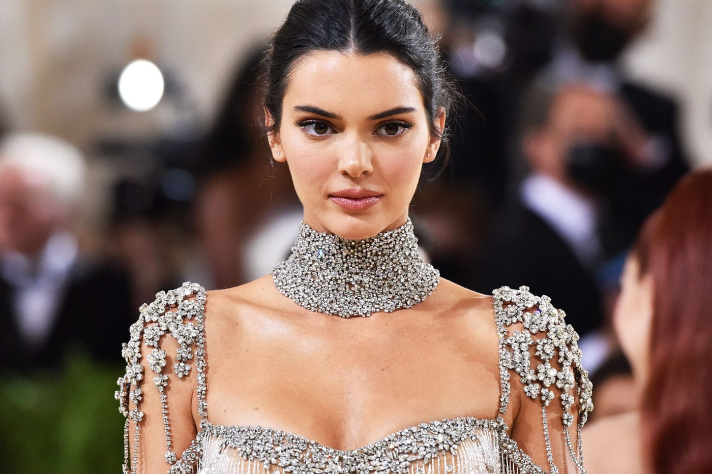 Kendall Jenners Poses in Sexy Gown Alongside Rumored Date Devin Booker
