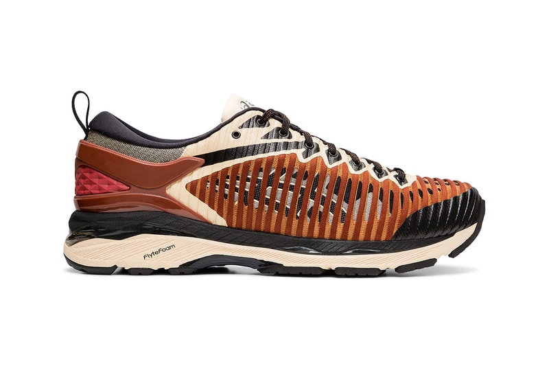 Kiko Kostadinov x ASICS Edition Gel-Delva sneaker pine green rosewood brown colorway release date price info purchase buy online ssense