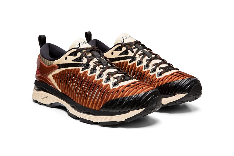Kiko Kostadinov x ASICS Edition Gel-Delva sneaker pine green rosewood brown colorway release date price info purchase buy online ssense