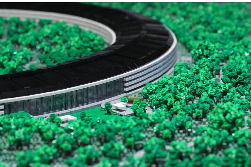 LEGO Apple Cupertino Campus recreated Spencer Rezkalla Santa Clara Valley model build design blocks tim cook steve jobs scale bricks california foster partners