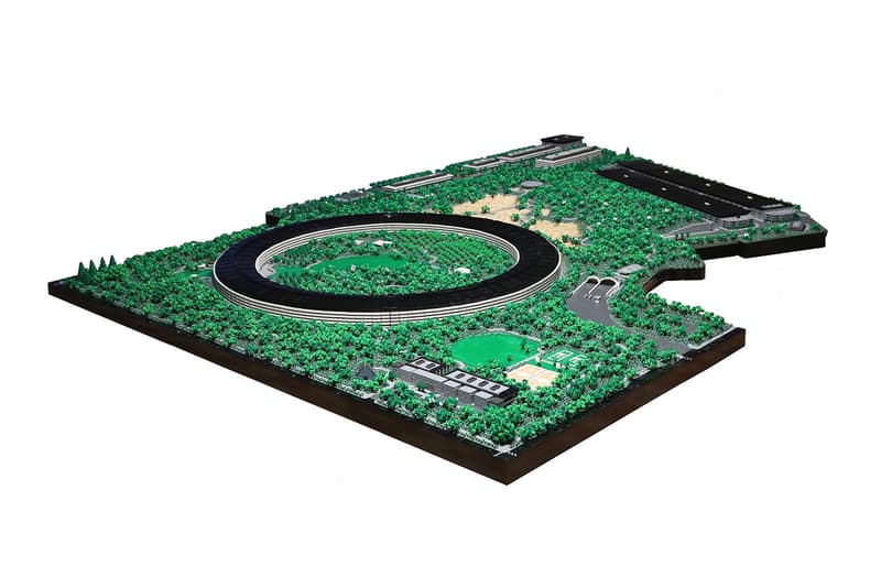 LEGO Apple Cupertino Campus recreated Spencer Rezkalla Santa Clara Valley model build design blocks tim cook steve jobs scale bricks california foster partners