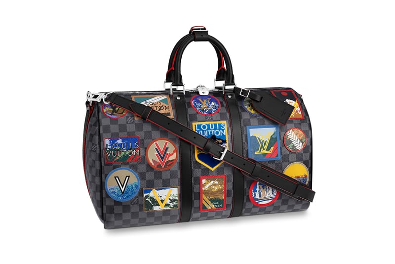 louis vuitton duffle bag with patches