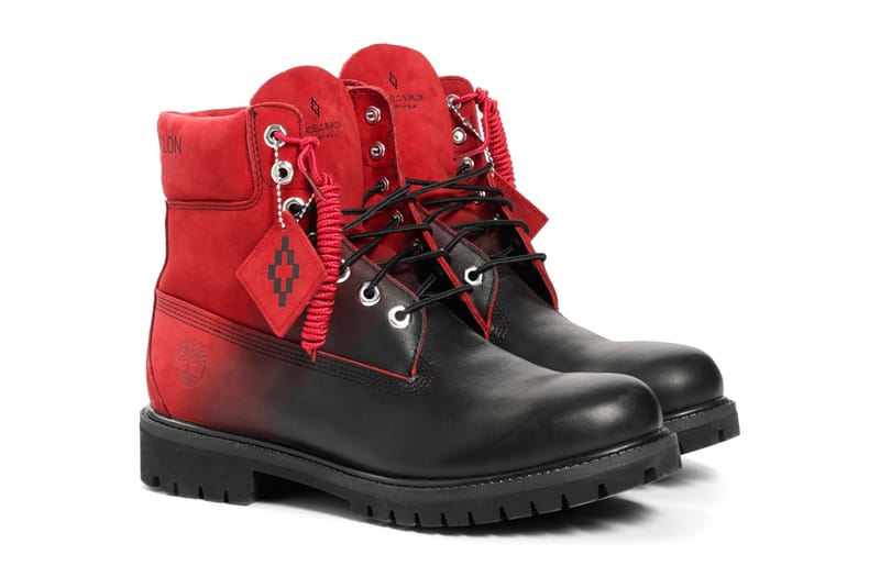 timberland black red