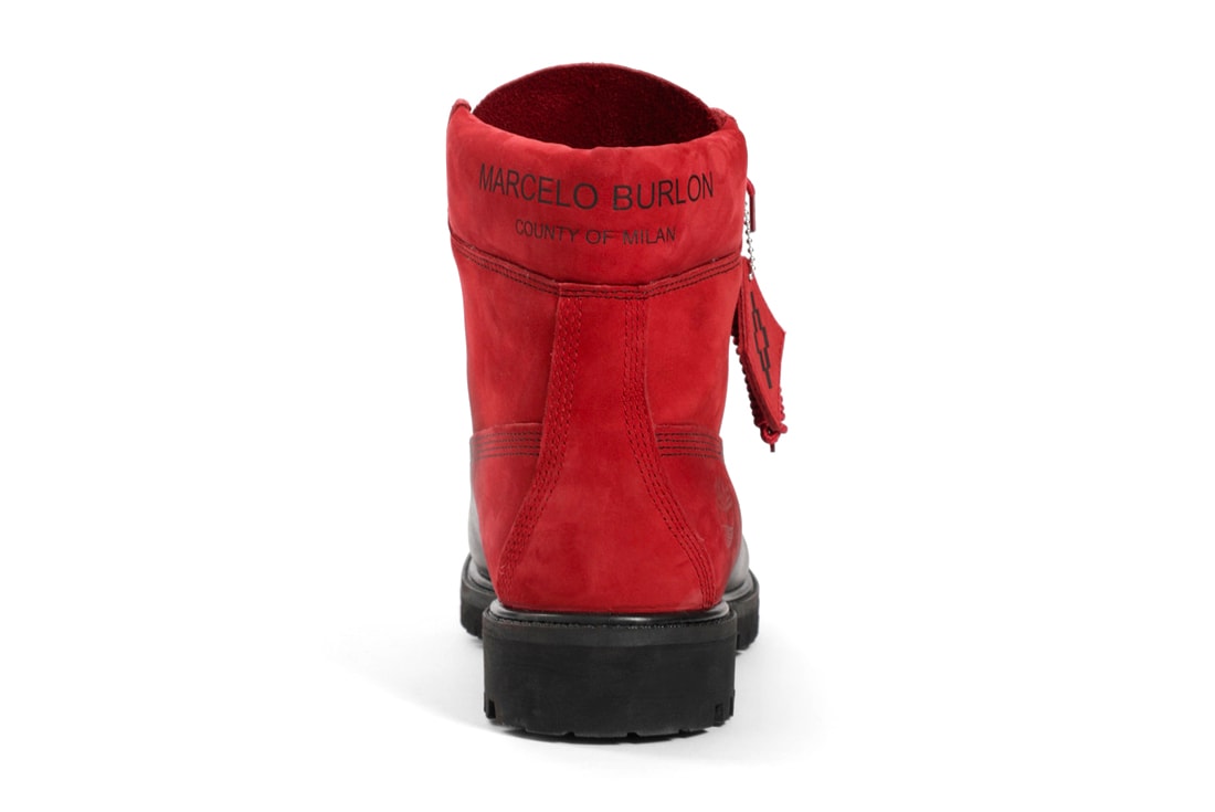 Marcelo Burlon Timberland Boot Black Red fall winter 2018 release info milan fashion week