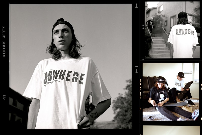 Mark Mcgregor Shane Gonzales NOWHERE SKATEBOARDS Noah Willet Eamon Samojla Demetrio Dipasquale Erik Arteaga Inaugural Release skateboard decks t shirts hoodies headwear