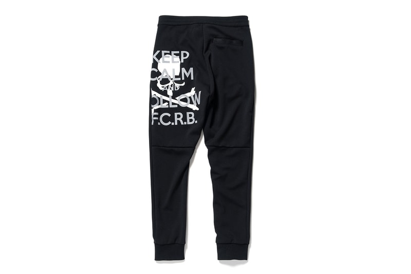 mastermind WORLD F.C.R.B. Fall Winter 2018 Collaboration japan collection real bristol black hat sweatpants track tee shirt october 26 2018