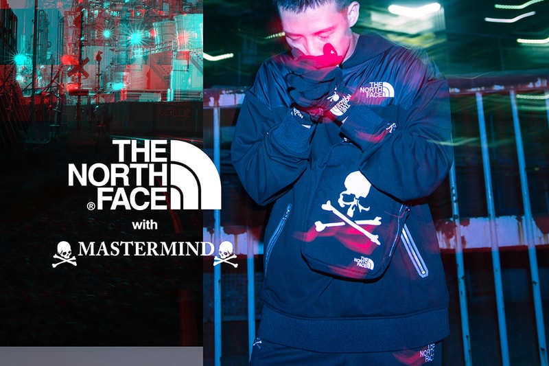 mastermind japan world the north face Urban Exploration collaboration collection drop release date lookbook nuptse glove coaches jacket skull puffer down hat cap pants october 13 2018 release date info drop buy closer look