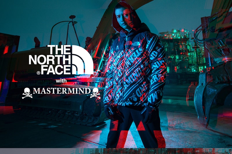 mastermind japan world the north face Urban Exploration collaboration collection drop release date lookbook nuptse glove coaches jacket skull puffer down hat cap pants october 13 2018 release date info drop buy closer look