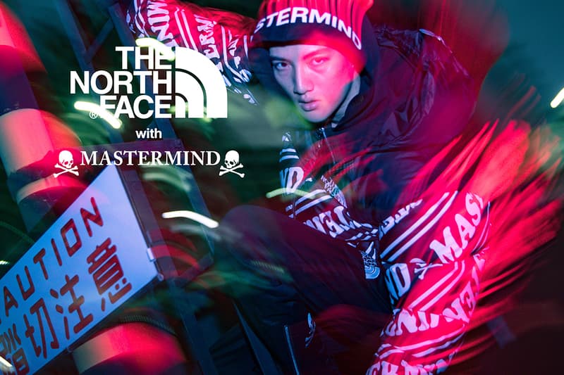 mastermind japan world the north face Urban Exploration collaboration collection drop release date lookbook nuptse glove coaches jacket skull puffer down hat cap pants october 13 2018 release date info drop buy closer look