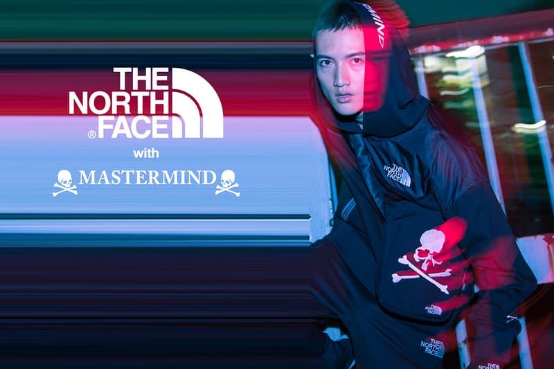 mastermind japan world the north face Urban Exploration collaboration collection drop release date lookbook nuptse glove coaches jacket skull puffer down hat cap pants october 13 2018 release date info drop buy closer look