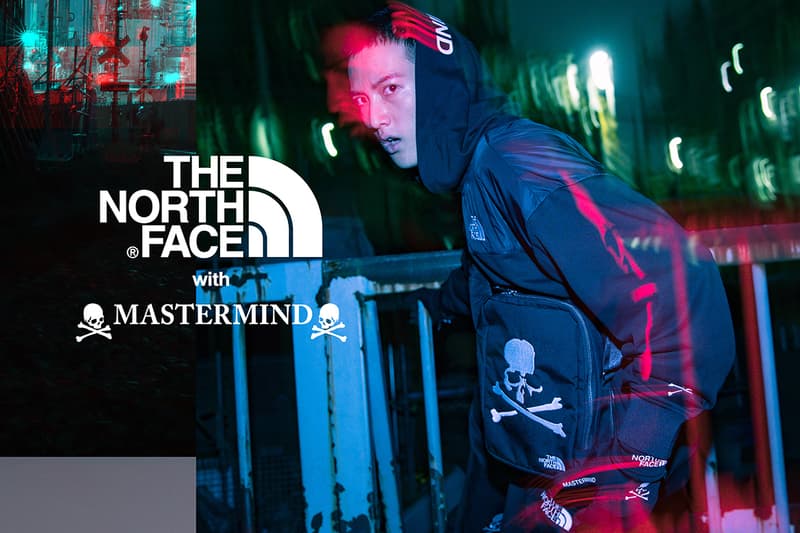 mastermind japan world the north face Urban Exploration collaboration collection drop release date lookbook nuptse glove coaches jacket skull puffer down hat cap pants october 13 2018 release date info drop buy closer look