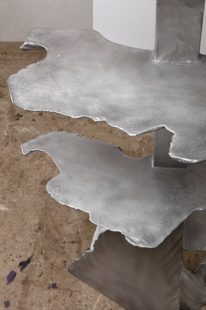 "Aluminum Thermal Spray Series" Max Lamb Frieze London 2018 Salon 94 Design Virgil Abloh Furniture Art Commission PreHistoric Metallic