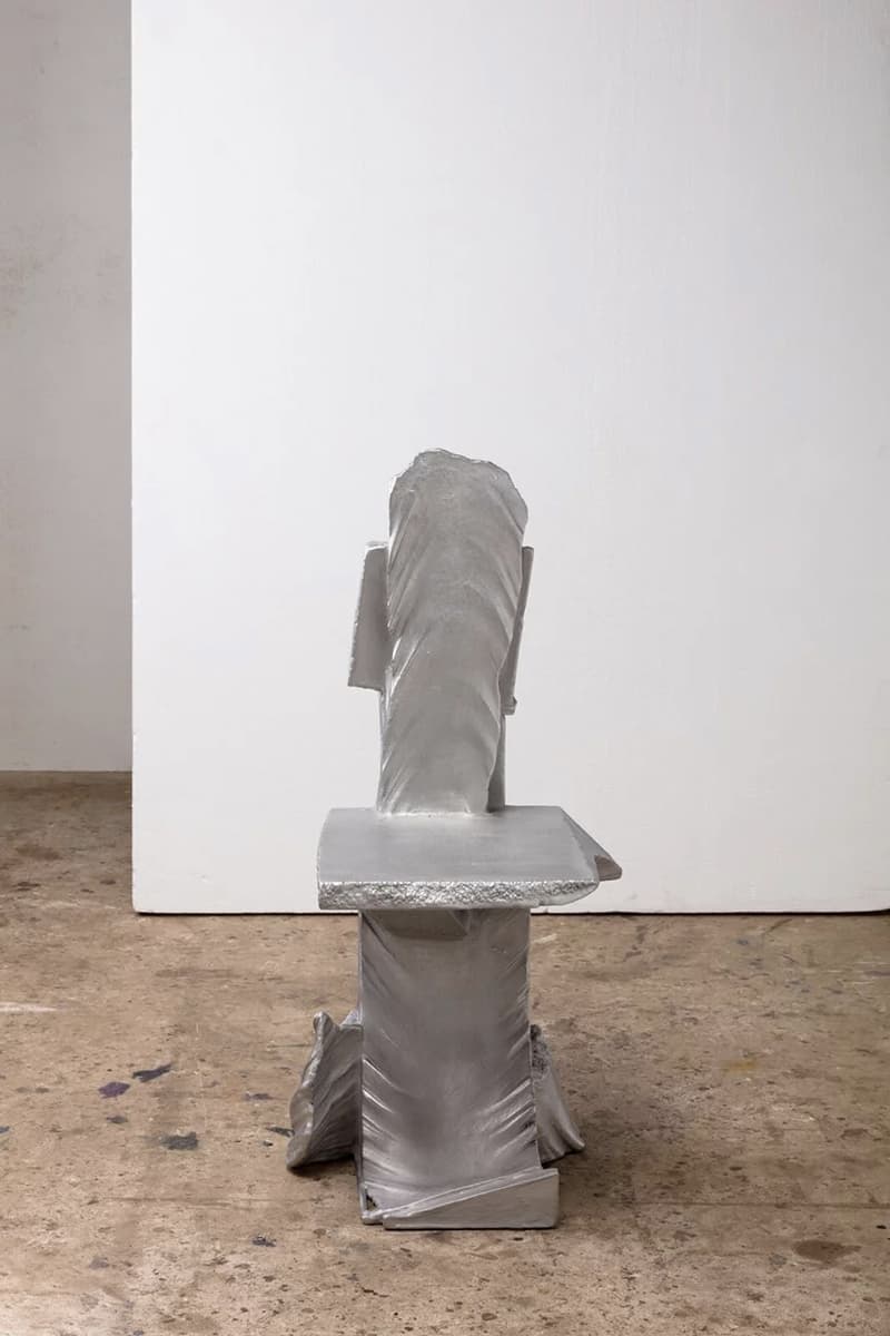 "Aluminum Thermal Spray Series" Max Lamb Frieze London 2018 Salon 94 Design Virgil Abloh Furniture Art Commission PreHistoric Metallic