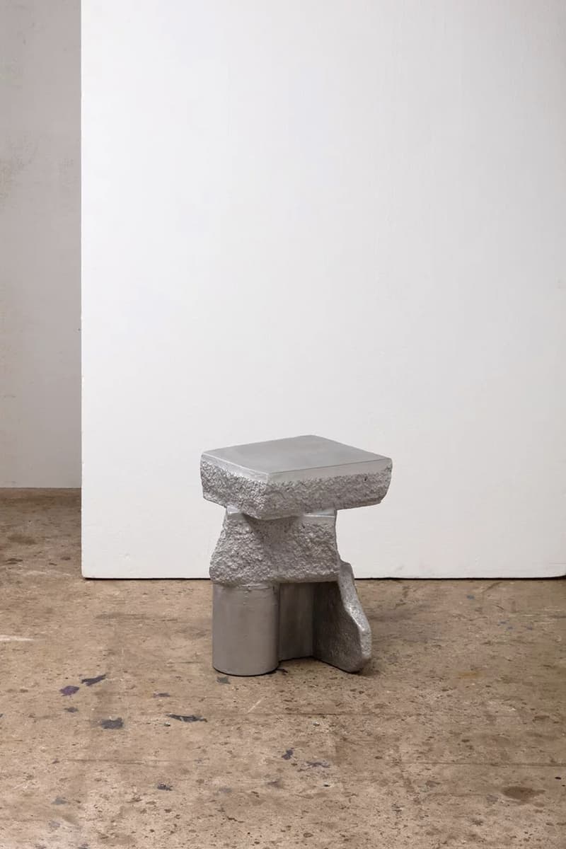 "Aluminum Thermal Spray Series" Max Lamb Frieze London 2018 Salon 94 Design Virgil Abloh Furniture Art Commission PreHistoric Metallic