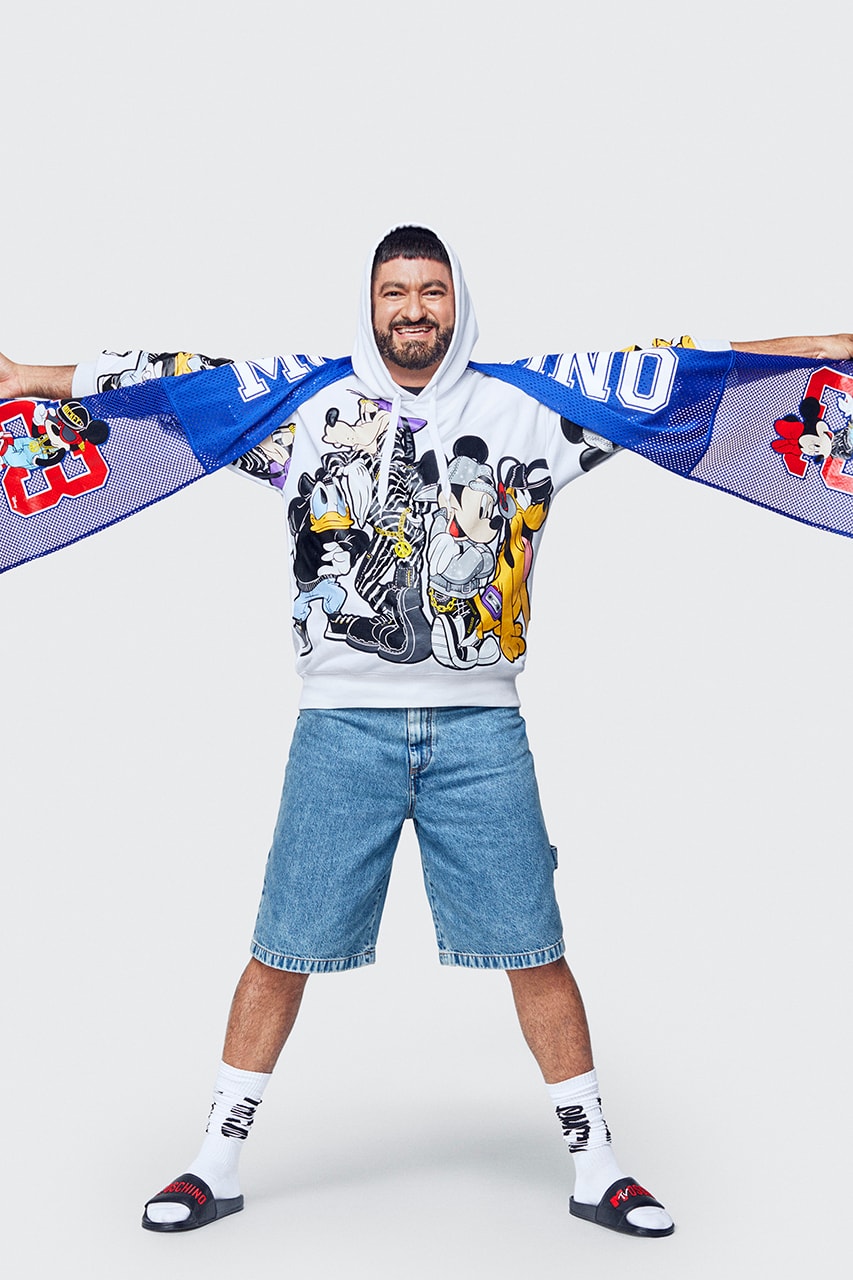 H&M jeremy scott moschino collaboration collection menswear disney mickey mouse goofy donald duck november 8 drop release date buy sell info lookbook
