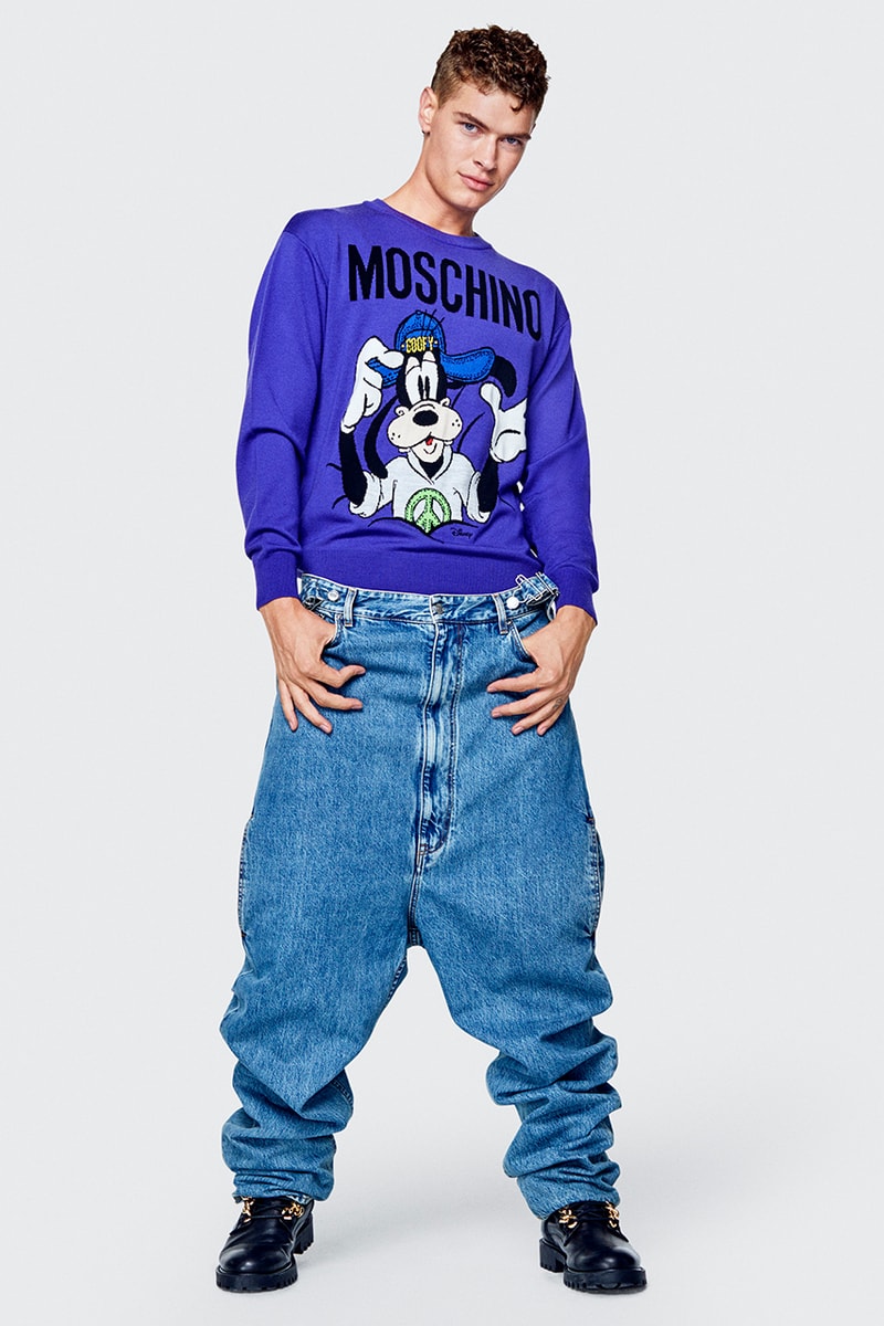 H&M jeremy scott moschino collaboration collection menswear disney mickey mouse goofy donald duck november 8 drop release date buy sell info lookbook