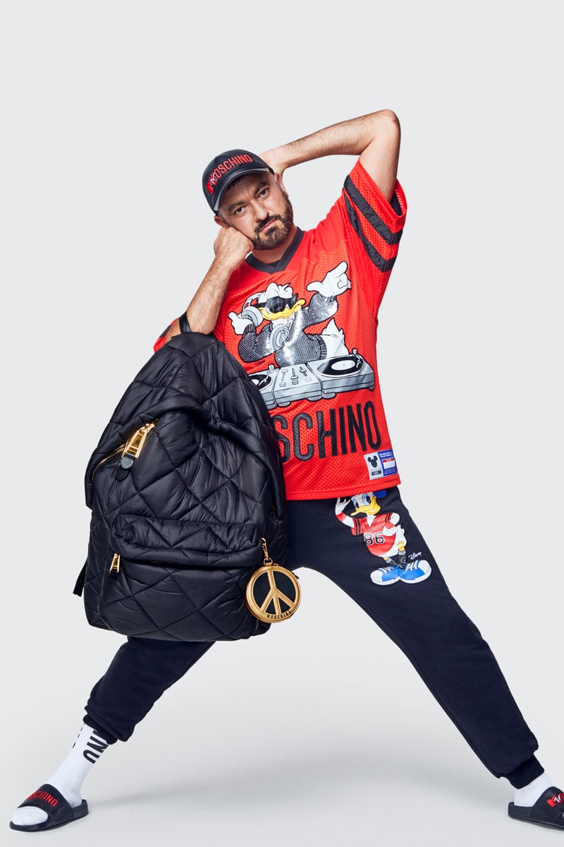 H&M jeremy scott moschino collaboration collection menswear disney mickey mouse goofy donald duck november 8 drop release date buy sell info lookbook