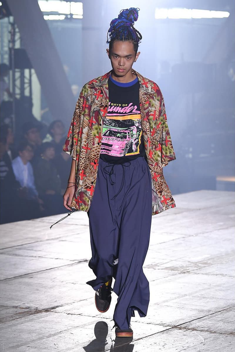 n hoolywood tokyo fashion week amazon japan october 6 2018 spring summer 2019 runway show presentation umbro garfield capitalist casualties the exorcist tie dye daisuke obana collection