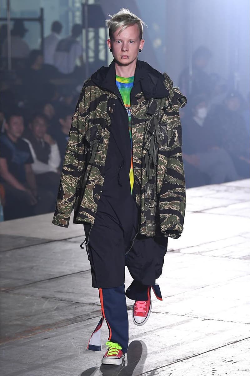 n hoolywood tokyo fashion week amazon japan october 6 2018 spring summer 2019 runway show presentation umbro garfield capitalist casualties the exorcist tie dye daisuke obana collection