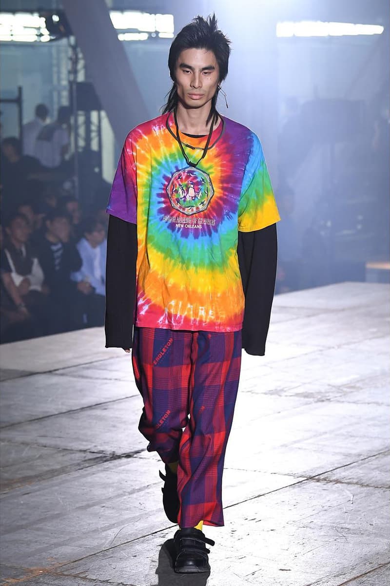 n hoolywood tokyo fashion week amazon japan october 6 2018 spring summer 2019 runway show presentation umbro garfield capitalist casualties the exorcist tie dye daisuke obana collection