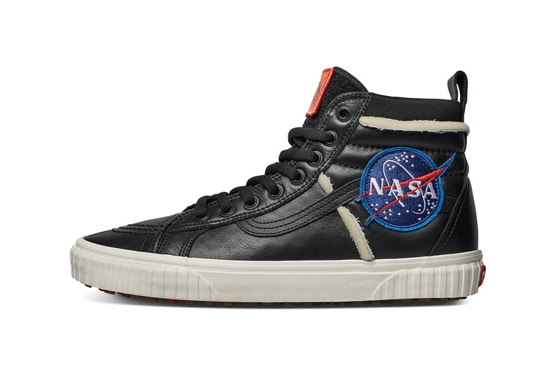 NASA Vans Collaboration Collection Official Images pictures sneakers clothing bag hoodie coaches jacket tee shirt black white astronaut voyager Space Torrey Padded MTE jacket apollo 11 Snag Plus Backpack grind skate duffel 60 years space voyager