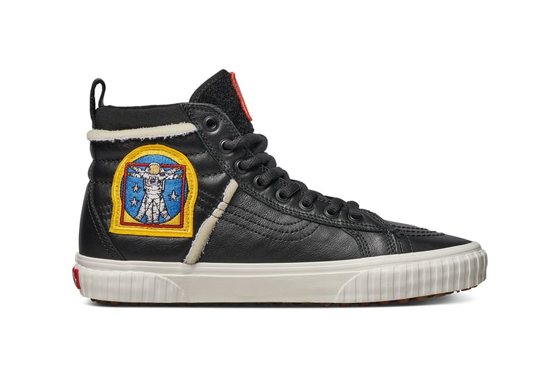NASA Vans Collaboration Collection Official Images pictures sneakers clothing bag hoodie coaches jacket tee shirt black white astronaut voyager Space Torrey Padded MTE jacket apollo 11 Snag Plus Backpack grind skate duffel 60 years space voyager