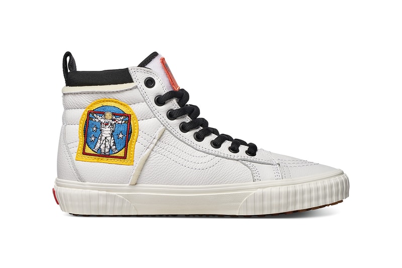 NASA Vans Collaboration Collection Official Images pictures sneakers clothing bag hoodie coaches jacket tee shirt black white astronaut voyager Space Torrey Padded MTE jacket apollo 11 Snag Plus Backpack grind skate duffel 60 years space voyager