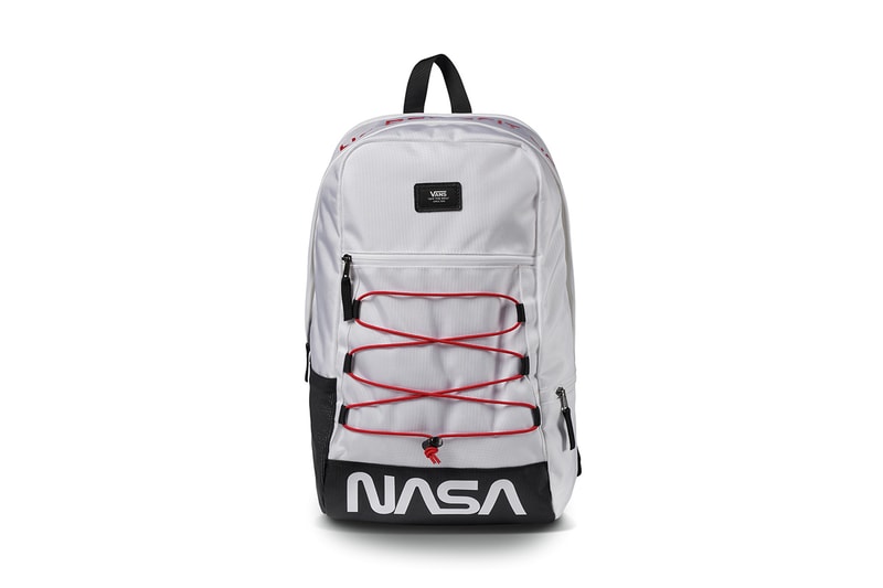 NASA Vans Collaboration Collection Official Images pictures sneakers clothing bag hoodie coaches jacket tee shirt black white astronaut voyager Space Torrey Padded MTE jacket apollo 11 Snag Plus Backpack grind skate duffel 60 years space voyager