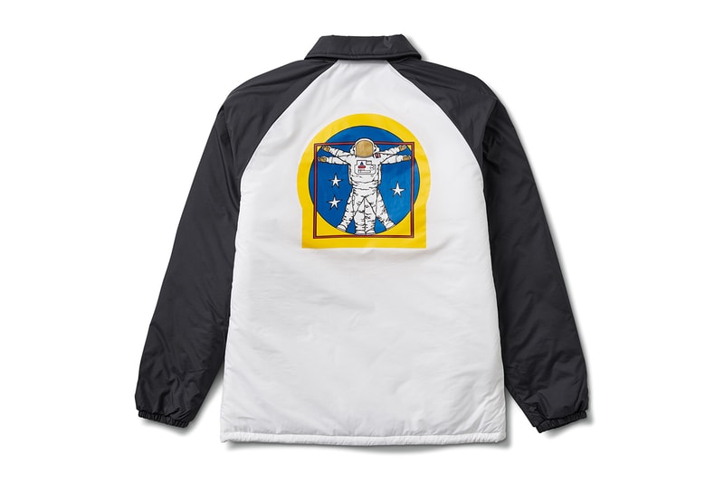 NASA Vans Collaboration Collection Official Images pictures sneakers clothing bag hoodie coaches jacket tee shirt black white astronaut voyager Space Torrey Padded MTE jacket apollo 11 Snag Plus Backpack grind skate duffel 60 years space voyager