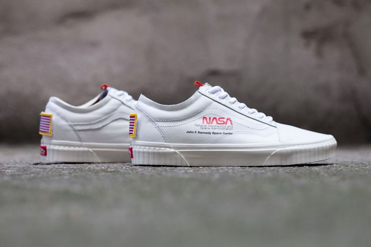 NASA Vans Old Skool Release info Date White American Flag Shuttle Mission Space Voyager