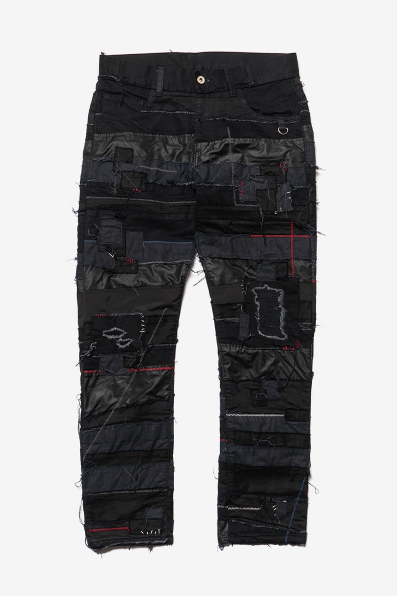 NEIGHBORHOOD Crust Punk Denim Pants Release Patchwork Stitch Zig Zag Black Red White Jeans Crust Skinny C PT 
