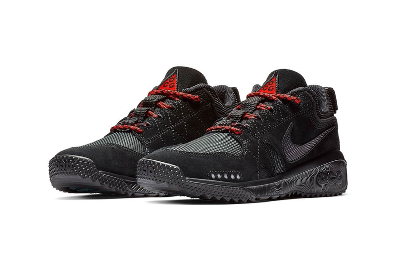 Nike ACG Dog Mountain “Triple Black” Release red laces date price 2018 info sneaker colorway buy online 