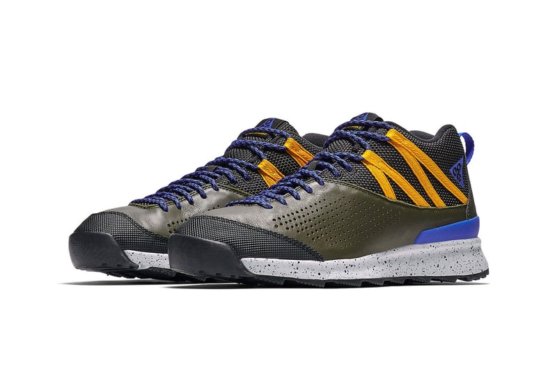 Nike ACG Okwahn II "Sequoia" colorway release date info price sneaker trail hiking all conditions gear olive yellow blue trends