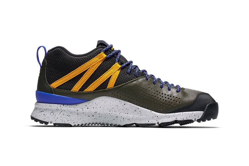 Nike ACG Okwahn II "Sequoia" colorway release date info price sneaker trail hiking all conditions gear olive yellow blue trends
