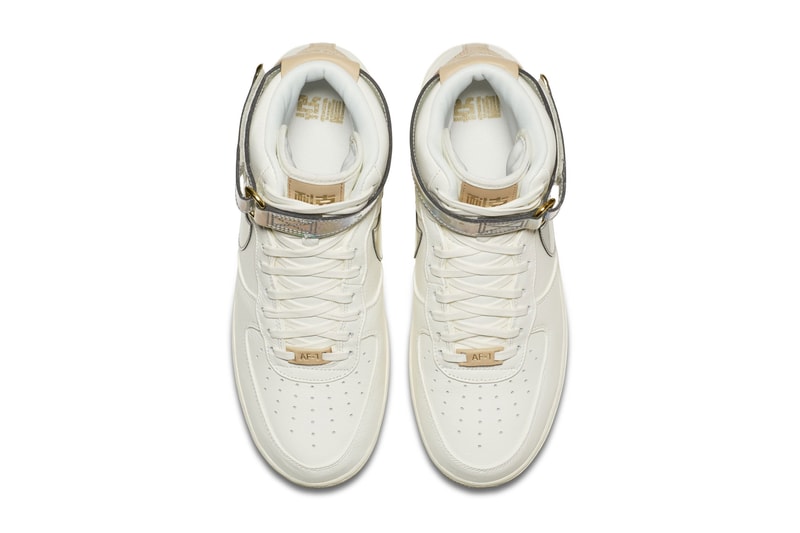 Nike Air Force 1 High QS "The Bund" Official Images china exclusive sneaker AIR FORCE 1 HIGH QS YH 18 NAI KE "THE BUND" WHITE LASER BROWN
