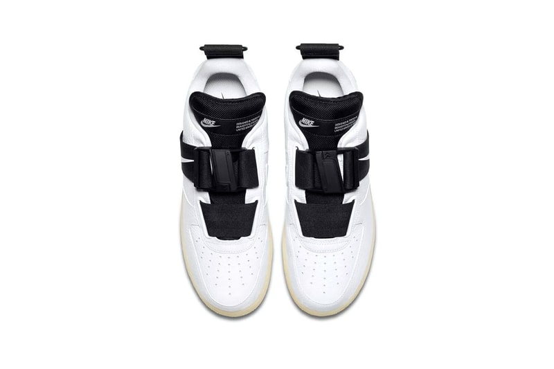 nike air force 1 utility release date 2018 october nike sportswear footwear white black Magnetic Buckle strap nylon ballistic closure ststem