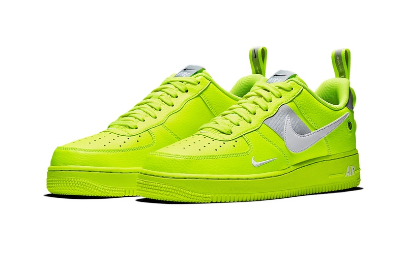 nike air force 1 utility volt white black wolf grey colorway  AJ7747-700