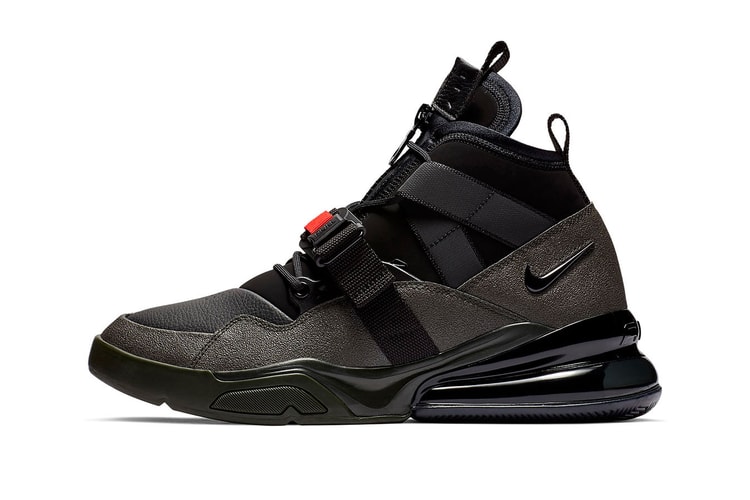 Nike Air Force 270 Utility Straps Up in "Sequoia/Habanero Red"
