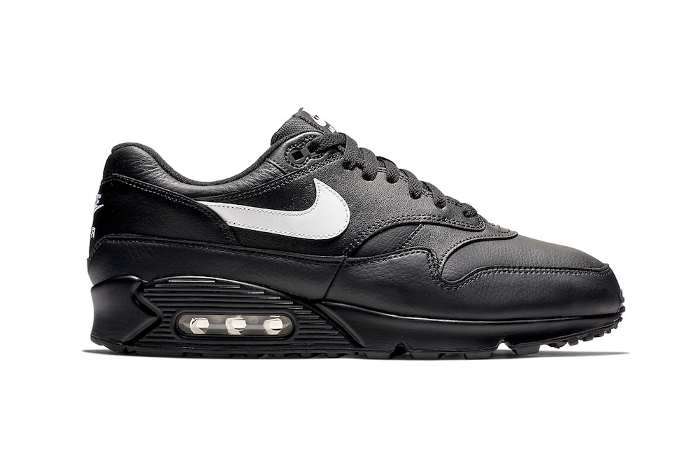 Nike Air Max 90/1 Black Leather release info white sneakers