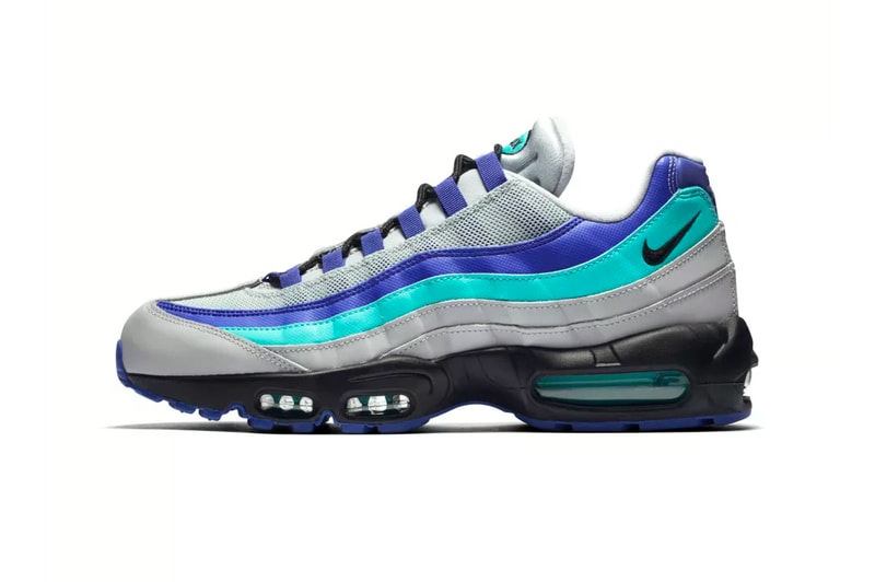 Nike Air Max 95 Aqua Release Wolf Grey Purple Turquoise Black Indigo Burst Hyper Jade