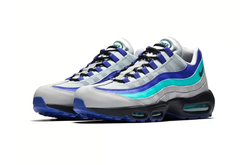 Nike Air Max 95 Aqua Release Wolf Grey Purple Turquoise Black Indigo Burst Hyper Jade
