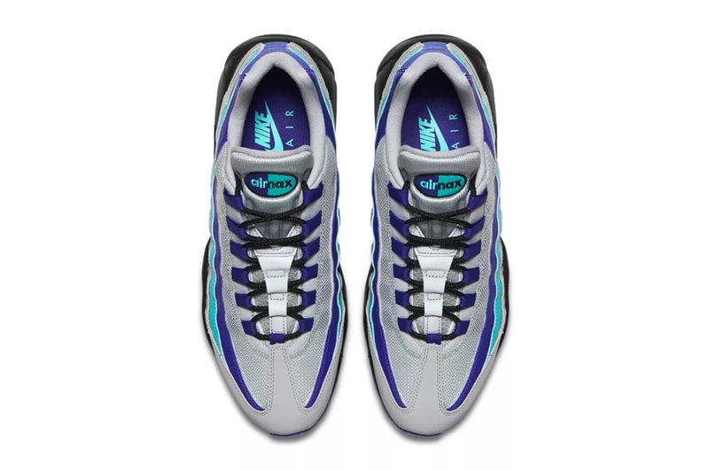 Nike Air Max 95 Aqua Release Wolf Grey Purple Turquoise Black Indigo Burst Hyper Jade