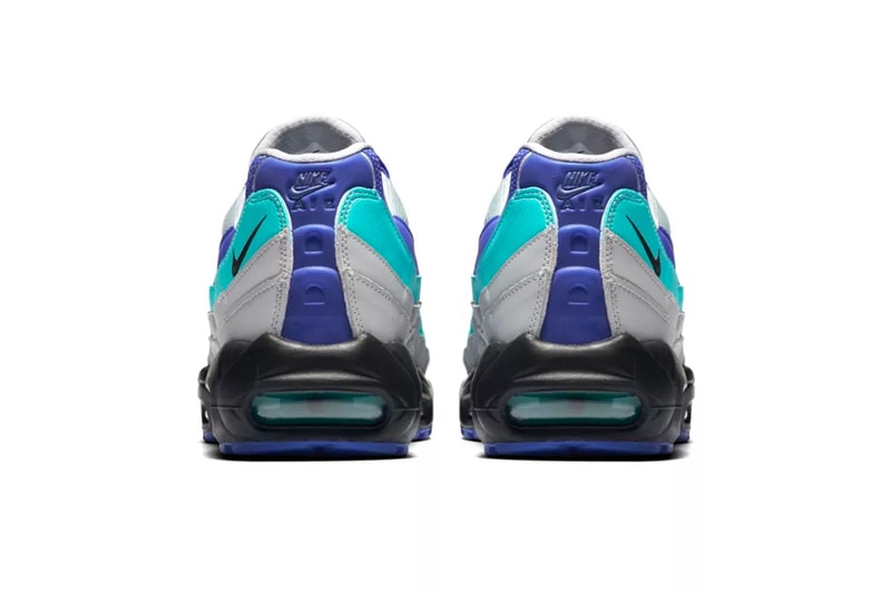Nike Air Max 95 Aqua Release Wolf Grey Purple Turquoise Black Indigo Burst Hyper Jade