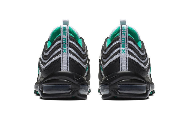 Nike Air Max 97 Emerald Green white black leather mesh release info sneakers
