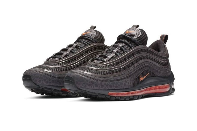 Nike Air Max 97 "Off Noir" Safari Print colorway grey total orange sneaker release date info price buy online