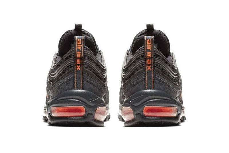 Nike Air Max 97 "Off Noir" Safari Print colorway grey total orange sneaker release date info price buy online