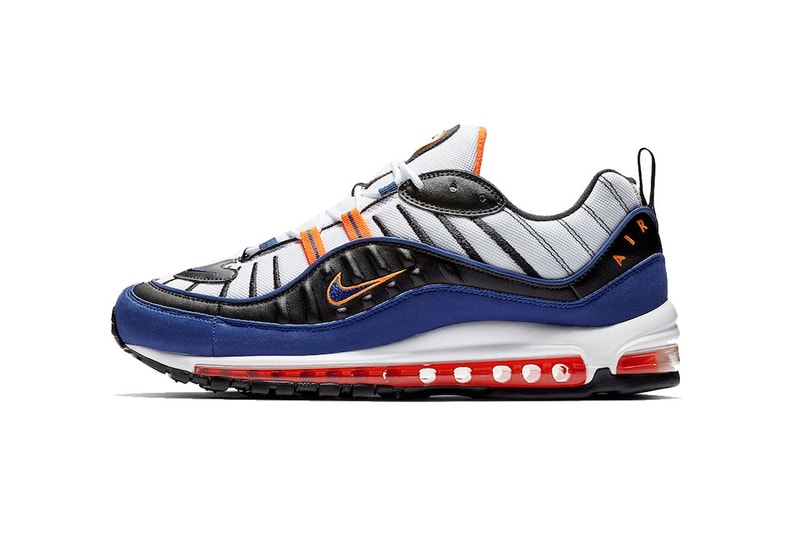 nike air max 98 white deep royal blue total orange black 2018 november nike sportswear footwear