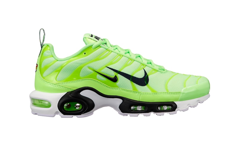 Nike Air Max Plus Double Swoosh Branding colorways sneaker release date price info volt black 
