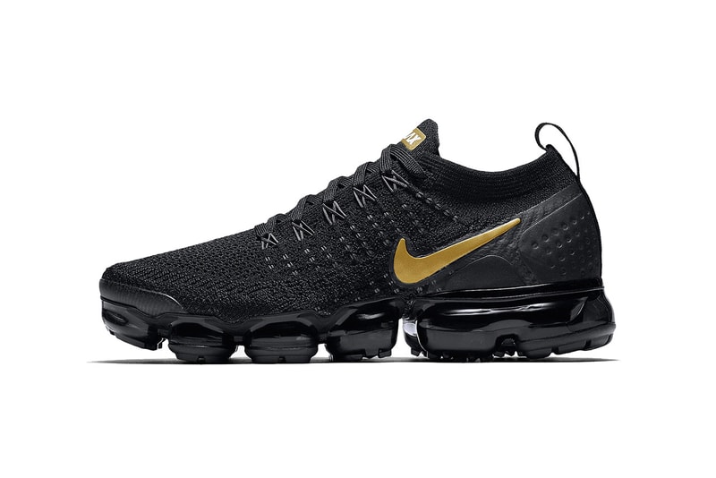 nike air vapormax flyknit 2 0 black metallic gold metallic platinum 2018 october footwear nike sportswear